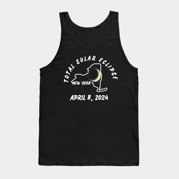 New York Total Eclipse 2024 Tank Top by Total Solar Eclipse